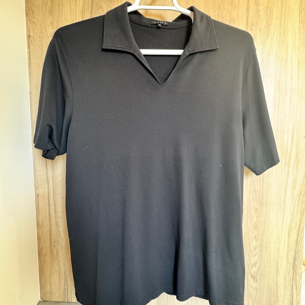 Theory Black Men's Polo Shirt